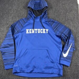 Nike Kentucky Wildcats Dri-Fit Geometric Print Pullover Hoodie XL Blue Black